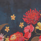 Royal Blue Polyester Digital Print Floral Saree with Unstitched Blouse - Hiral Fashion | Swadesiicart