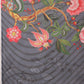 Sky Blue Polyester Digital Print Floral Saree with Unstitched Blouse - Hiral Fashion | Swadesiicart