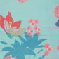 Turquoise Polyester Digital Print Floral Saree with Unstitched Blouse - Hiral Fashion | Swadesiicart