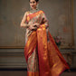 Multicolor Pure Silk Woven Zari Design Floral Saree with Unstitched Blouse - Hiral Fashion | Swadesiicart