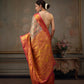 Multicolor Pure Silk Woven Zari Design Floral Saree with Unstitched Blouse - Hiral Fashion | Swadesiicart
