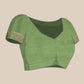 Green Cotton Woven Thread Floral Saree with Unstitched Blouse - Hiral Fashion | Swadesiicart