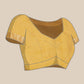 Mustard Cotton Woven Thread Floral Saree with Unstitched Blouse - Hiral Fashion | Swadesiicart