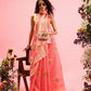 Pink Cotton Woven Thread Floral Saree with Unstitched Blouse - Hiral Fashion | Swadesiicart