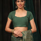 Hiral Fashion Green Banarasi Art Silk Striped Zari Woven Saree | Swadesiicart