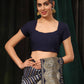 Hiral Fashion Navy Blue Banarasi Art Silk Striped Zari Woven Saree | Swadesiicart