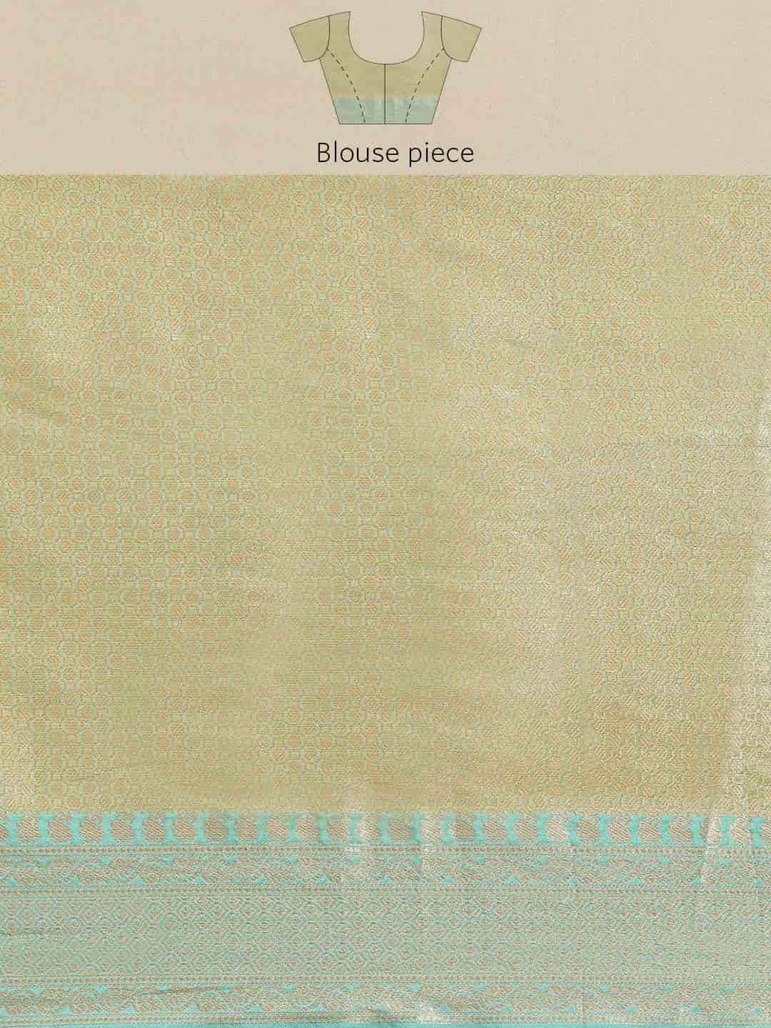 Hiral Fashion Beige Kanjeevaram Art Silk Floral Woven Design Saree | Swadesiicart