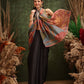 Hiral Fashion Black Cotton Silk Floral Digital Printed Saree | Swadesiicart