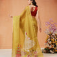 Hiral Fashion Mustard Cotton Silk Kalamkari Digital Printed Saree | Swadesiicart