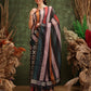 Hiral Fashion Black Cotton Silk Abstract Digital Printed Saree | Swadesiicart