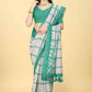 Green Cotton Blend Dyed Tie and Dye Saree with Unstitched Blouse - Hiral Fashion | Swadesiicart