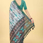 Multicolor Cotton Blend Dyed Tie and Dye Saree with Unstitched Blouse - Hiral Fashion | Swadesiicart
