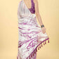 Burgundy Cotton Blend Dyed Tie and Dye Saree with Unstitched Blouse - Hiral Fashion | Swadesiicart