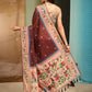 Hiral Fashion Brown Paithani Cotton Blend Floral Digital Printed Saree | Swadesiicart