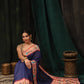 Hiral Fashion Navy Blue Paithani Cotton Blend Solid Digital Printed Saree | Swadesiicart