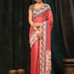 Hiral Fashion Pink Paithani Cotton Blend Animal Print Digital Printed Saree | Swadesiicart