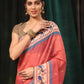 Hiral Fashion Pink Paithani Cotton Blend Animal Print Digital Printed Saree | Swadesiicart