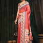 Hiral Fashion Pink Paithani Cotton Blend Animal Print Digital Printed Saree | Swadesiicart
