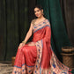 Hiral Fashion Pink Paithani Cotton Blend Animal Print Digital Printed Saree | Swadesiicart
