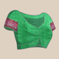 Green Banarasi Silk Woven Zari Design Checked Saree with Unstitched Blouse - Hiral Fashion | Swadesiicart