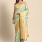 Green Art Silk Printed Embellished Saree with Unstitched Blouse - Hiral Fashion | Swadesiicart