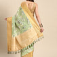 Green Art Silk Printed Embellished Saree with Unstitched Blouse - Hiral Fashion | Swadesiicart