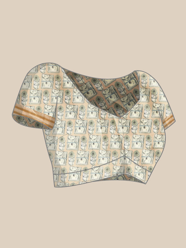 Green Art Silk Printed Embellished Saree with Unstitched Blouse - Hiral Fashion | Swadesiicart