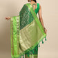 Green Silk Blend Woven Zari Design Abstract Saree with Unstitched Blouse - Hiral Fashion | Swadesiicart