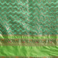 Green Silk Blend Woven Zari Design Abstract Saree with Unstitched Blouse - Hiral Fashion | Swadesiicart
