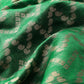 Green Silk Blend Woven Zari Design Abstract Saree with Unstitched Blouse - Hiral Fashion | Swadesiicart