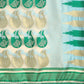 Blue Pure Cotton Woven Zari Design Floral Saree with Unstitched Blouse - Hiral Fashion | Swadesiicart