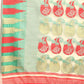 Green Pure Cotton Woven Zari Design Floral Saree with Unstitched Blouse - Hiral Fashion | Swadesiicart
