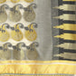 Gray Pure Cotton Woven Zari Design Floral Saree with Unstitched Blouse - Hiral Fashion | Swadesiicart