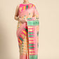 Pink Pure Cotton Woven Zari Design Floral Saree with Unstitched Blouse - Hiral Fashion | Swadesiicart