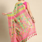 Green Pure Cotton Woven Zari Design Floral Saree with Unstitched Blouse - Hiral Fashion | Swadesiicart