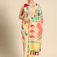 Beige Pure Cotton Woven Zari Design Paisley Saree with Unstitched Blouse - Hiral Fashion | Swadesiicart