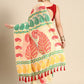 Beige Pure Cotton Woven Zari Design Paisley Saree with Unstitched Blouse - Hiral Fashion | Swadesiicart