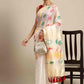 White Pure Cotton Woven Zari Design Paisley Saree with Unstitched Blouse - Hiral Fashion | Swadesiicart