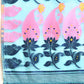 Turquoise Pure Cotton Woven Zari Design Paisley Saree with Unstitched Blouse - Hiral Fashion | Swadesiicart