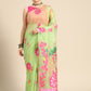 Green Pure Cotton Woven Zari Design Floral Saree with Unstitched Blouse - Hiral Fashion | Swadesiicart
