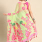 Green Pure Cotton Woven Zari Design Floral Saree with Unstitched Blouse - Hiral Fashion | Swadesiicart