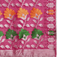 Magenta Pure Cotton Woven Zari Design Floral Saree with Unstitched Blouse - Hiral Fashion | Swadesiicart