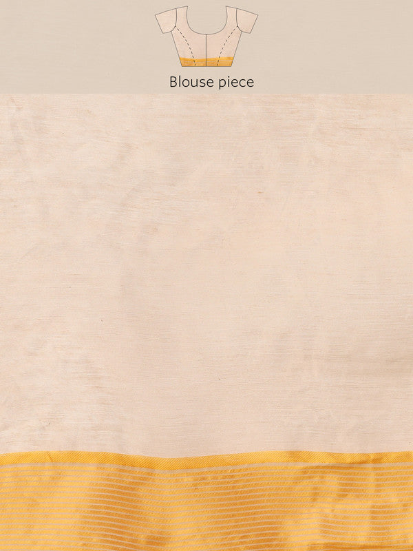 Multicolor Pure Cotton Woven Zari Design Geomatric Saree with Unstitched Blouse - Hiral Fashion | Swadesiicart