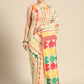 Beige Pure Cotton Woven Zari Design Floral Saree with Unstitched Blouse - Hiral Fashion | Swadesiicart