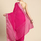 Pink Pure Viscose Chinon Zari Woven Solid Saree with Unstitched Blouse - Hiral Fashion | Swadesiicart