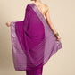 Purple Pure Viscose Chinon Zari Woven Solid Saree with Unstitched Blouse - Hiral Fashion | Swadesiicart