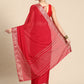 Red Pure Viscose Chinon Zari Woven Solid Saree with Unstitched Blouse - Hiral Fashion | Swadesiicart