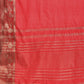 Red Pure Viscose Chinon Zari Woven Solid Saree with Unstitched Blouse - Hiral Fashion | Swadesiicart