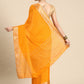 Yellow Pure Viscose Chinon Zari Woven Solid Saree with Unstitched Blouse - Hiral Fashion | Swadesiicart