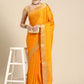 Yellow Pure Viscose Chinon Zari Woven Solid Saree with Unstitched Blouse - Hiral Fashion | Swadesiicart